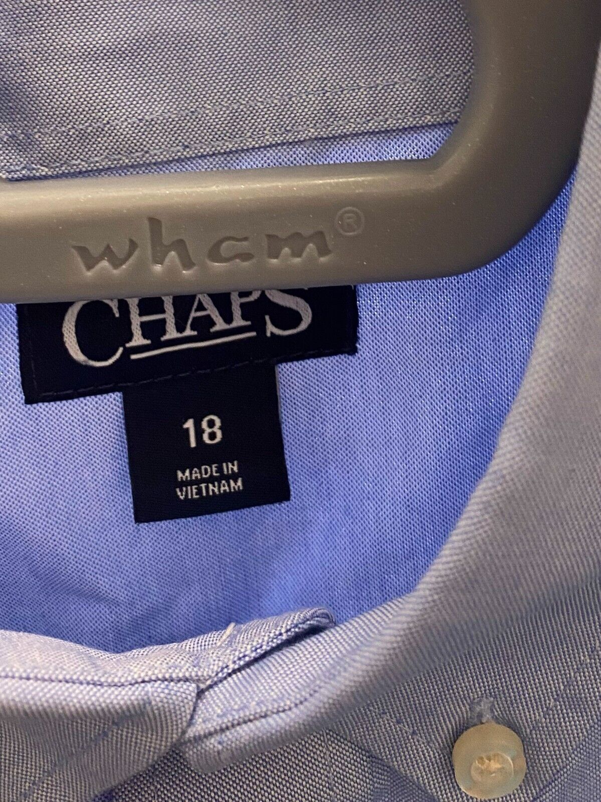 Chaps Dress Shirt Mens Small Blue Casual Long Sleeve Pocket Collared Button Down