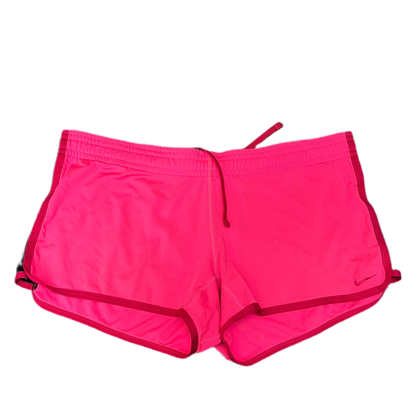 Nike Dri-FIT Athletic Running Shorts Fits as Women 2XL 39" Waist Pink Drawstring