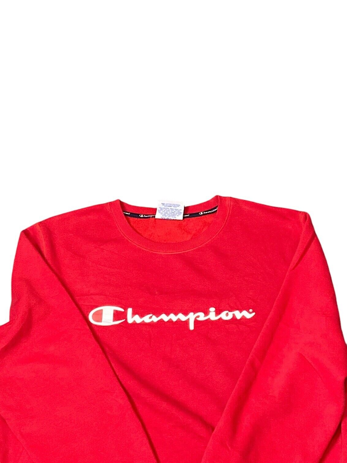 Champion Sweatshirt Women's L Red Long Sleeve Crew Neck Pullover Athleticwear