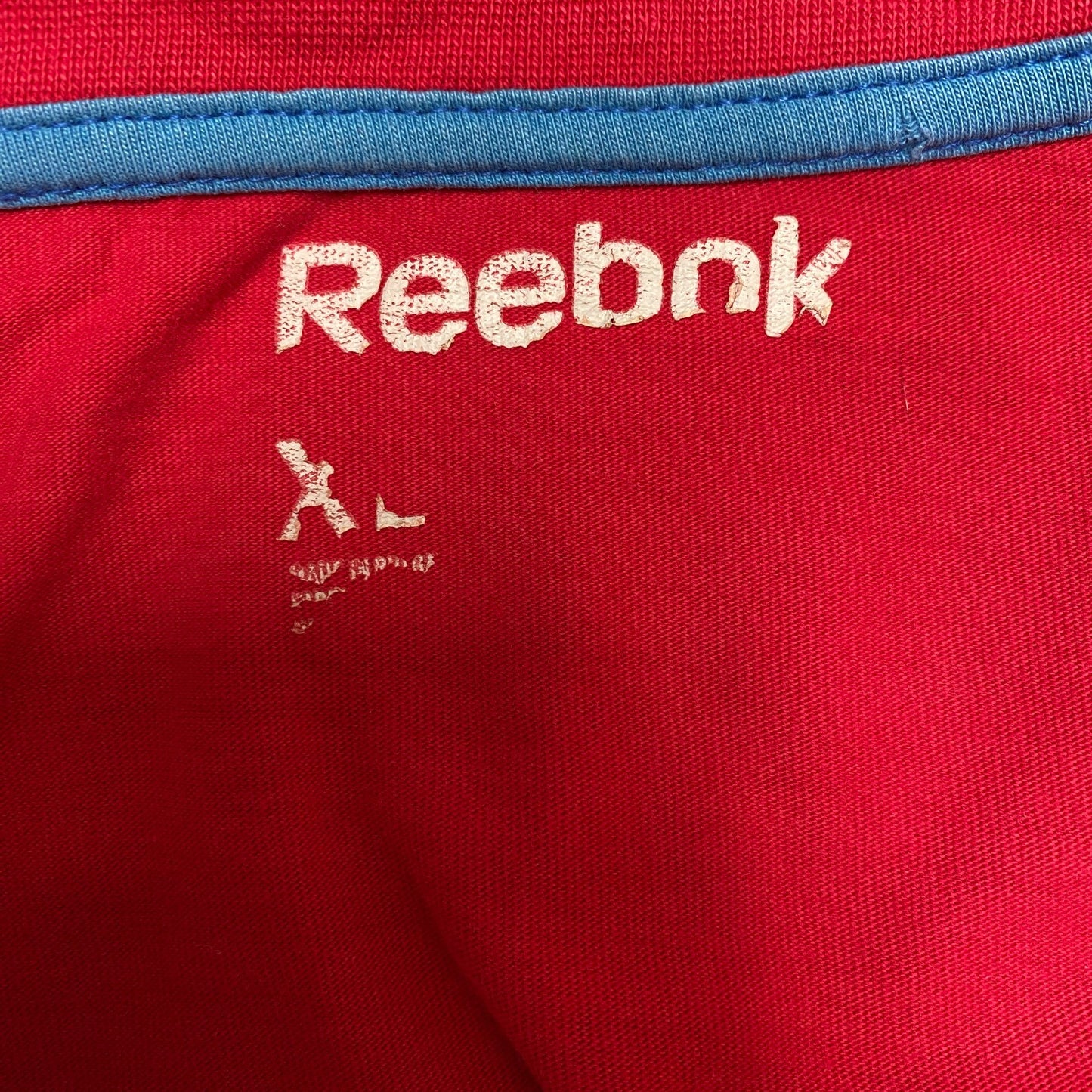 Reebok T-Shirt Womens XL Red Graphic Print Relaxed Fit Short Sleeve Pullover Tee