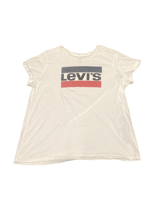 Levis T-Shirt White Womens XL Front Logo