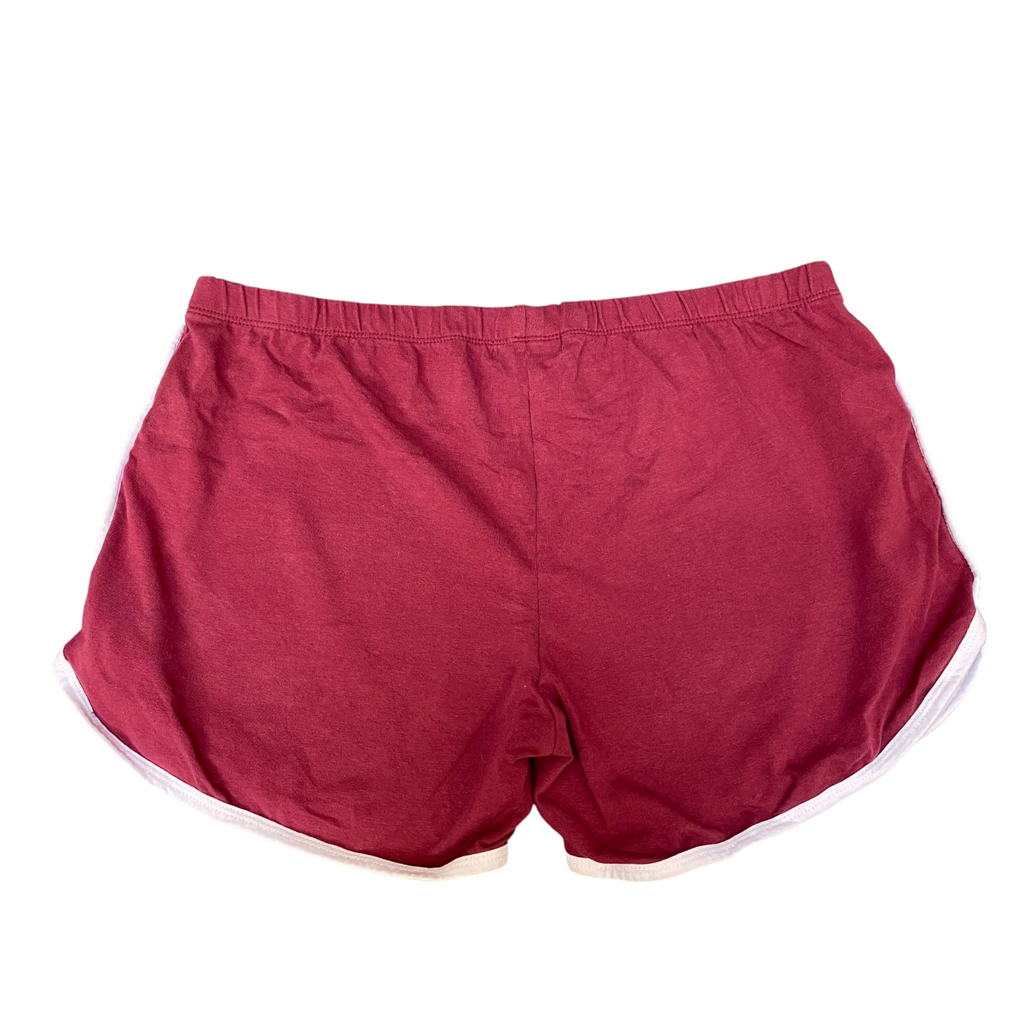 Running Sprinter Shorts Womens XL Red Athletic Workout Elastic Waist Dolphin Hem
