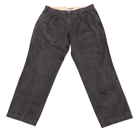 Dockers Trousers Men's XL Black Pockets Straight Fit Pleated Workwear Outdoor
