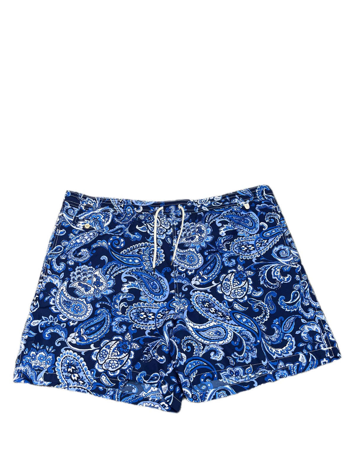Polo Ralph Lauren Swim Trunks Board Shorts Fits as Men XL 47" Waist Blue Paisley