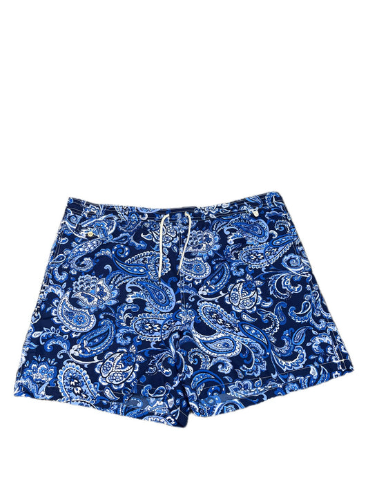 Polo Ralph Lauren Swim Trunks Board Shorts Fits as Men XL 47" Waist Blue Paisley