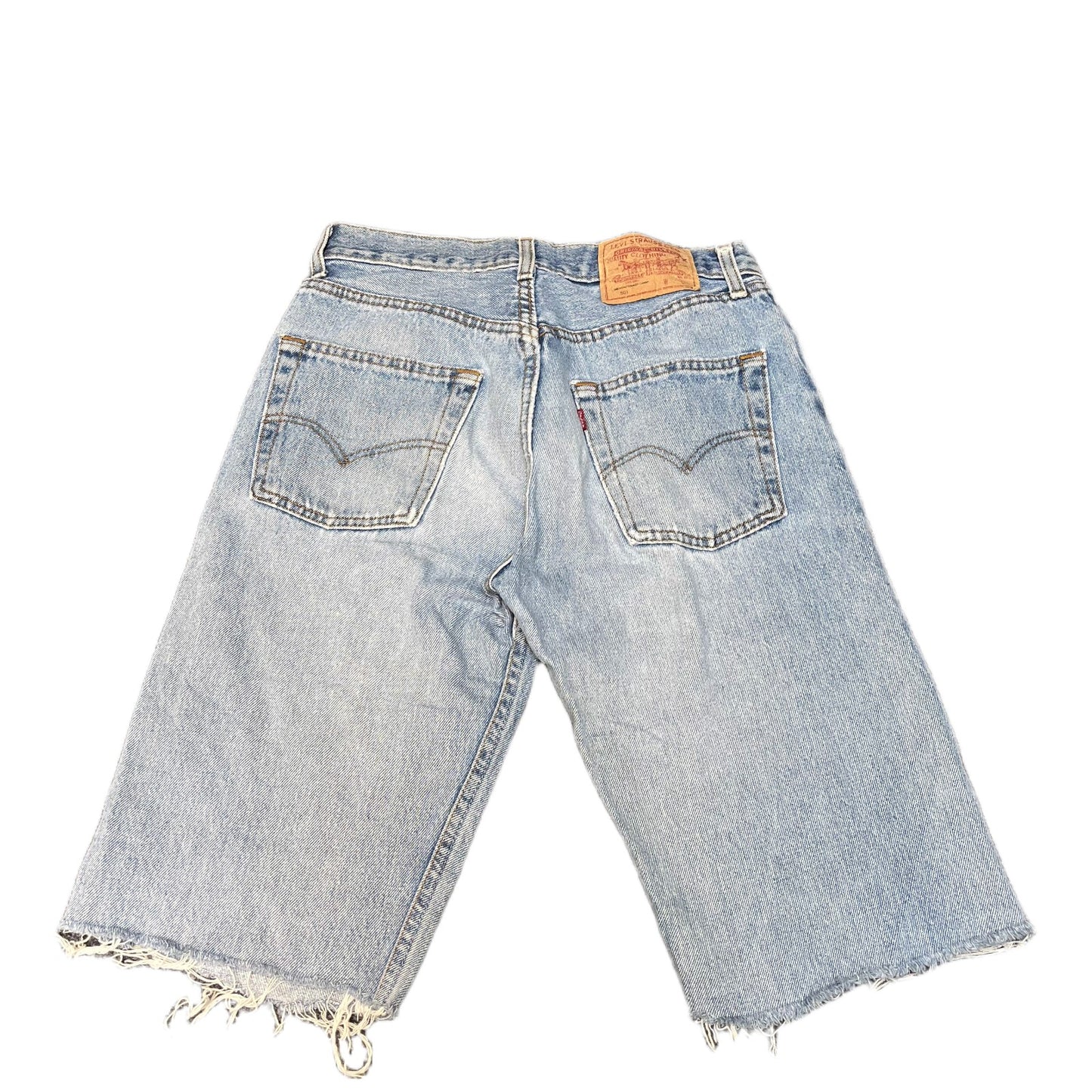 Vtg Levi's 501 Cut Off Shorts Fits as Mens XS 27" Waist Blue Denim Button Fly