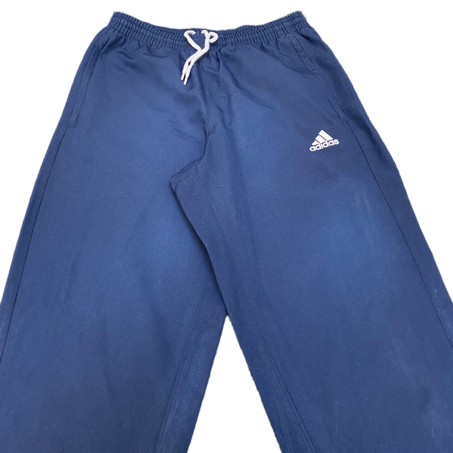 Adidas Track Pants Fits as Mens 26" Waist Blue White 3-Stripes Workout Ankle Zip