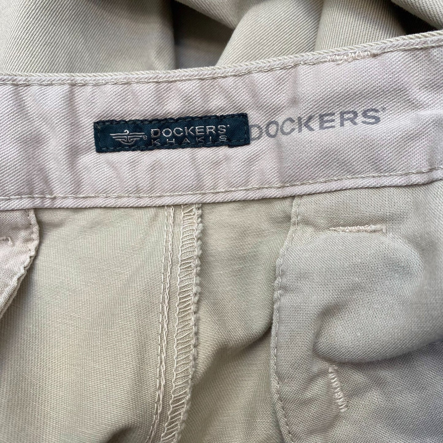 DOCKERS Trousers Mens Large Khaki Straight Fit Slash Pockets Workwear Outdoor