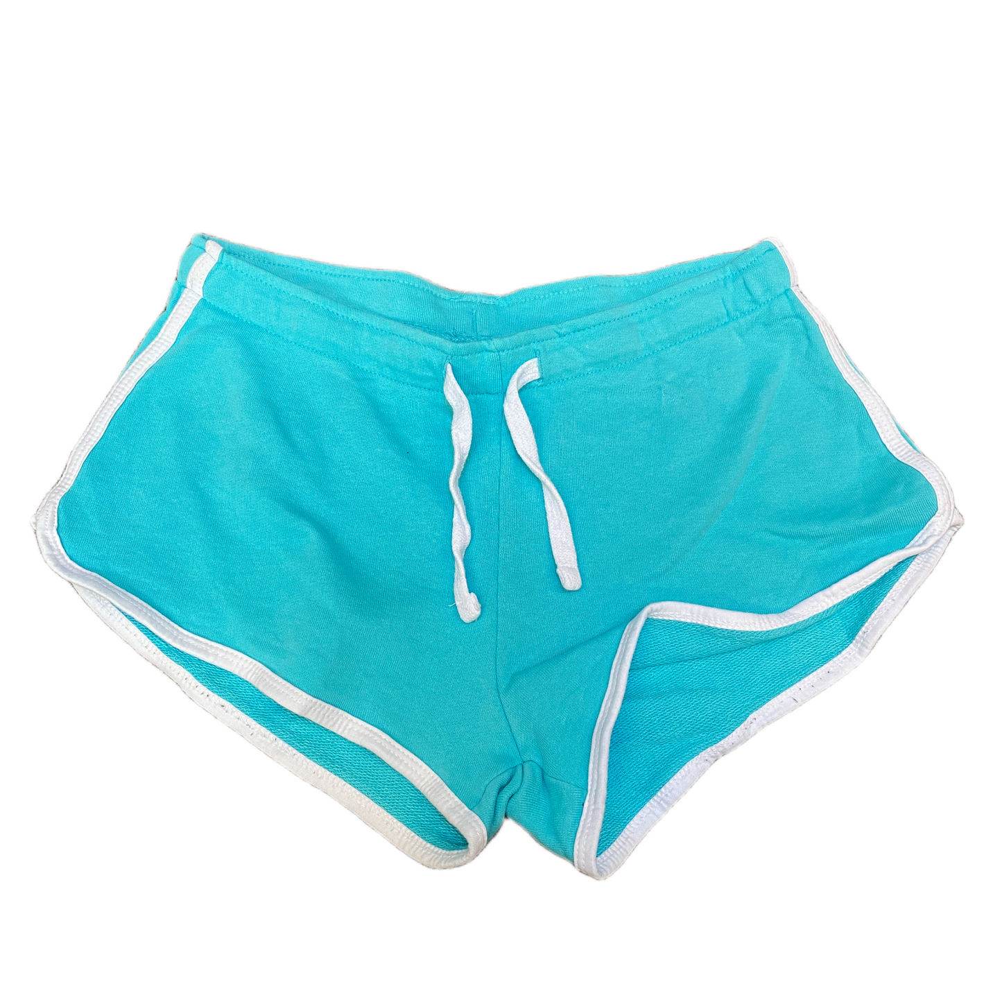 Running Sprinter Shorts Womens M 28" Waist Blue Athletic Gym Workout Dolphin Hem