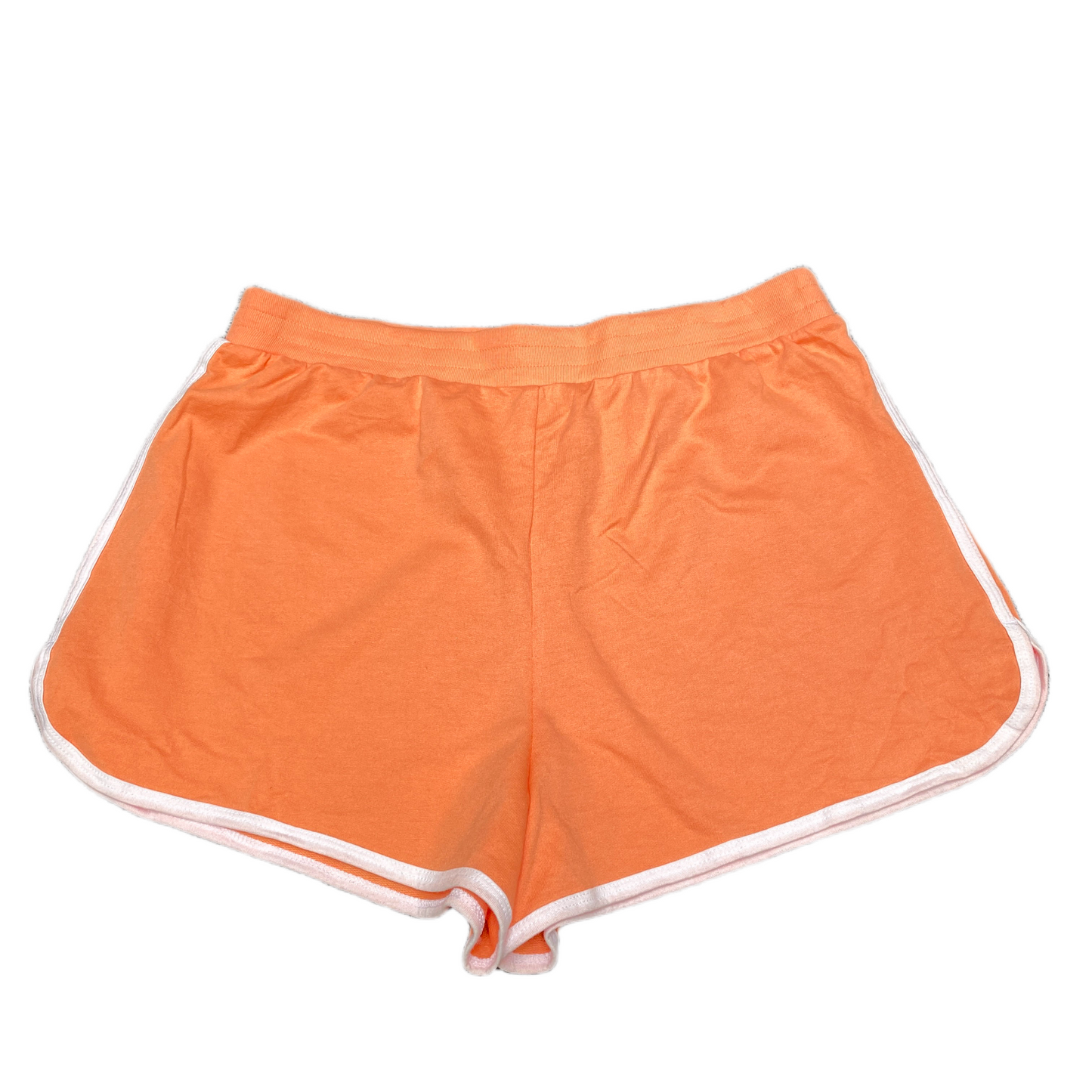 Running Sprinter Shorts Womens L 30" Waist Orange Athletic Workout Dolphin Hem