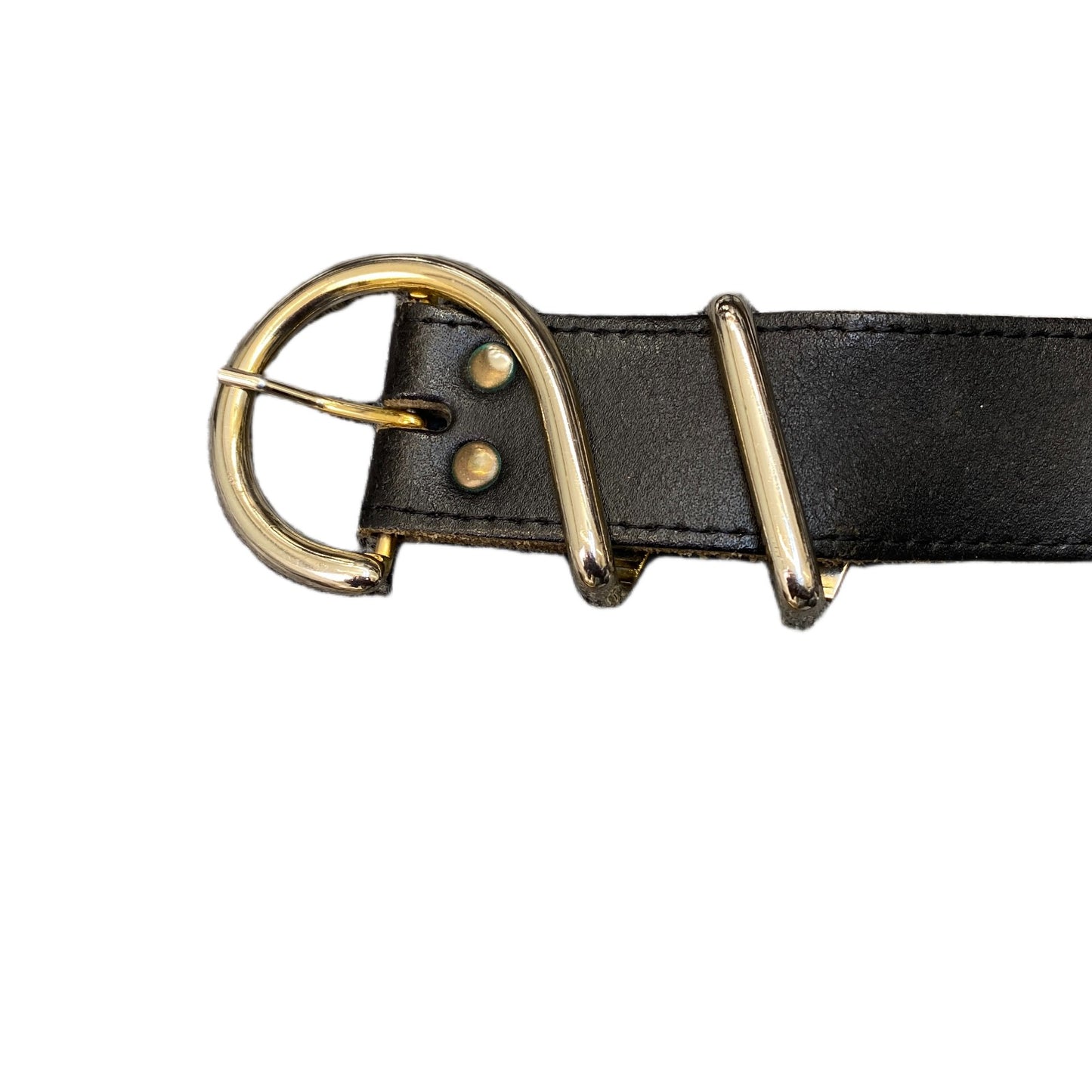 Waist Belt Womens Black Leather Adjustable Classic Silver Pin Buckle 33 Inches