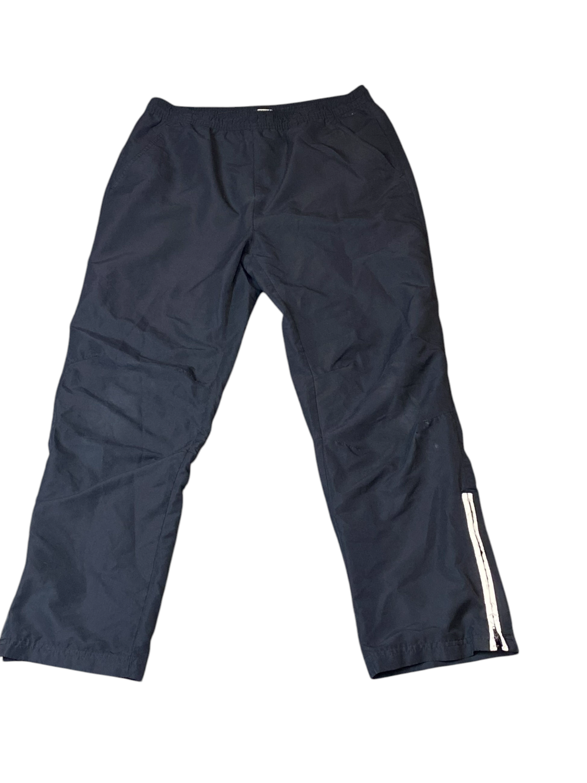 Rodeo Trouser Pants Men Medium Black Mesh Lined Straight Ankle Zip Elastic Waist