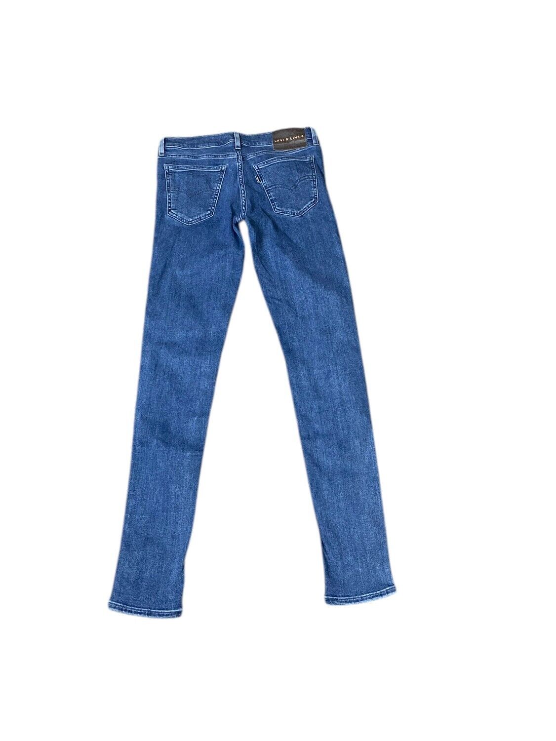 Levi's Jeans Womens 28W 30L Blue Denim Black Tab Stretch Comfy Skinny Leg Preppy