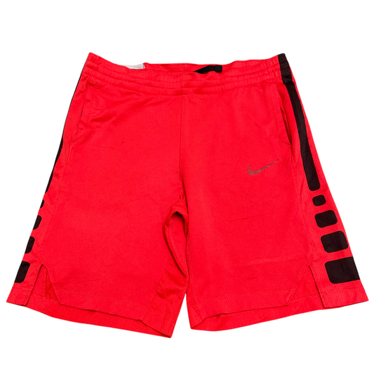 Nike Mesh Shorts Mens Large Red Dri Fit Elastic Waist Drawstring Athletic Fit