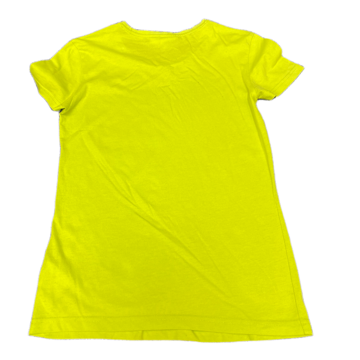 Adidas Neo T-Shirt Girls S Neon Green Graphic Logo Short Sleeve Crew Neck Tee