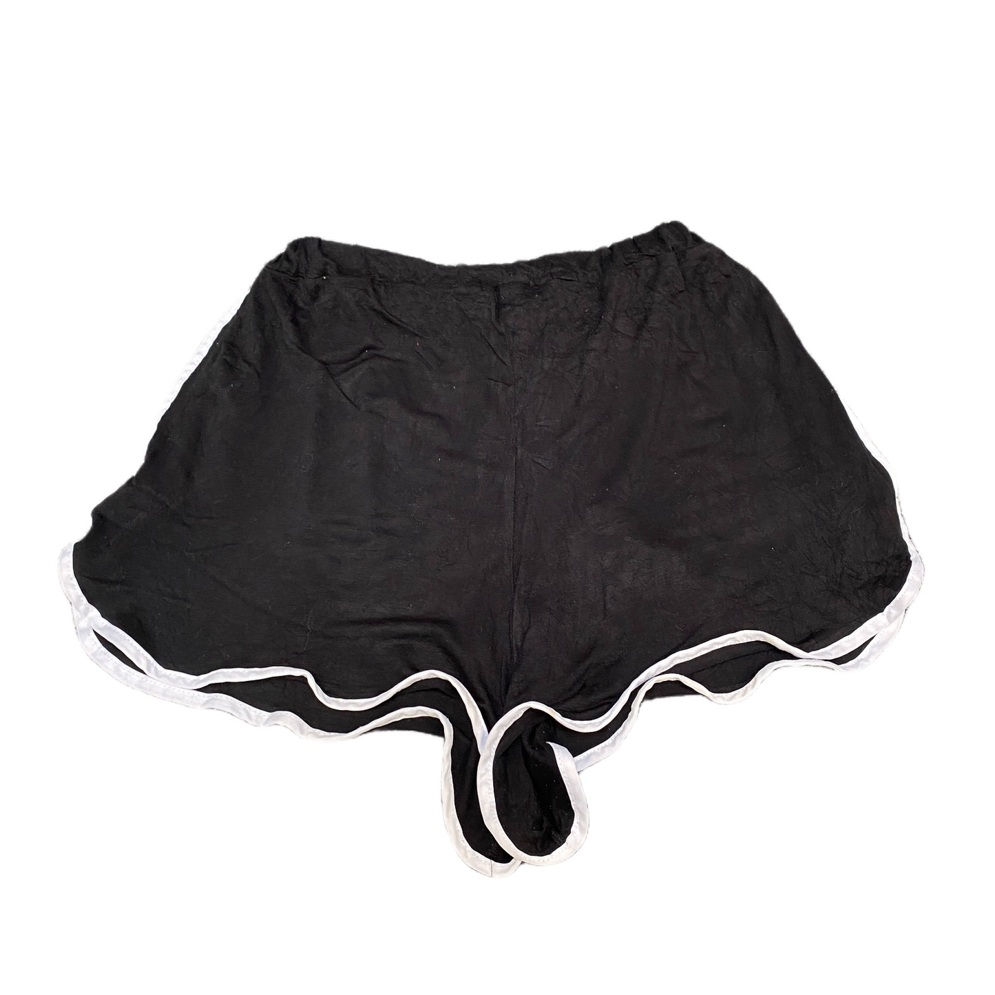 Running Sprinter Shorts Women S 24" Waist Black Athletic Gym Workout Dolphin Hem