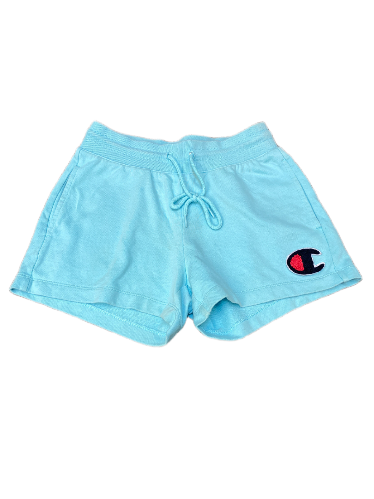 Sweat Shorts Womens Small 26" Waist Blue Gym Training Elastic Waist Drawstring