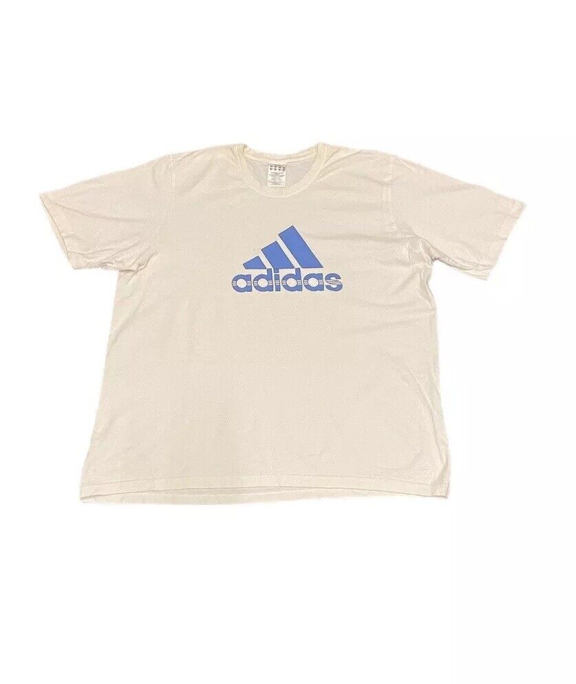 Adidas T-Shirt White Mens XL Chest Logo