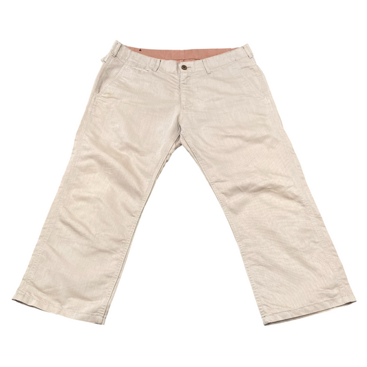 Dickies Trousers Mens Large Beige Genuine Straight Fit Pockets Workwear Chino