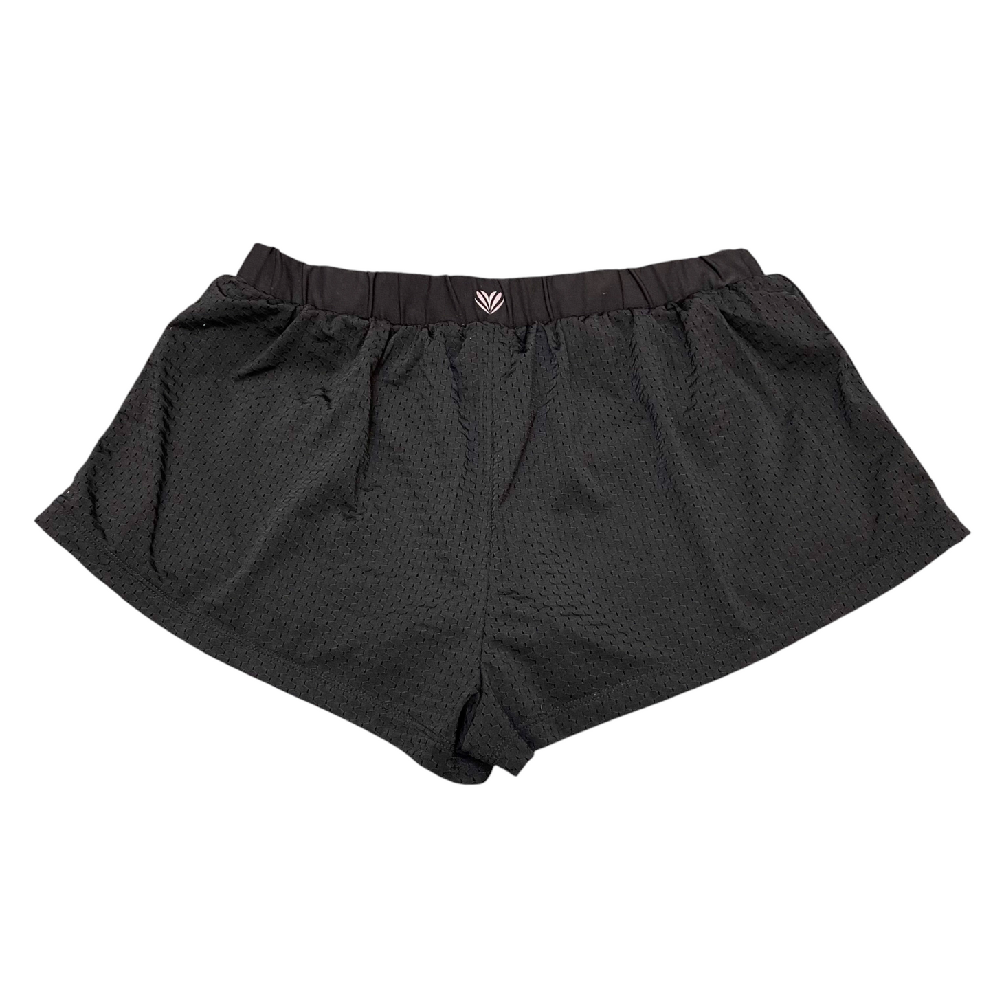 Running Sprinter Shorts Womens Large Black Mesh Breathable Athletic Fit Workout