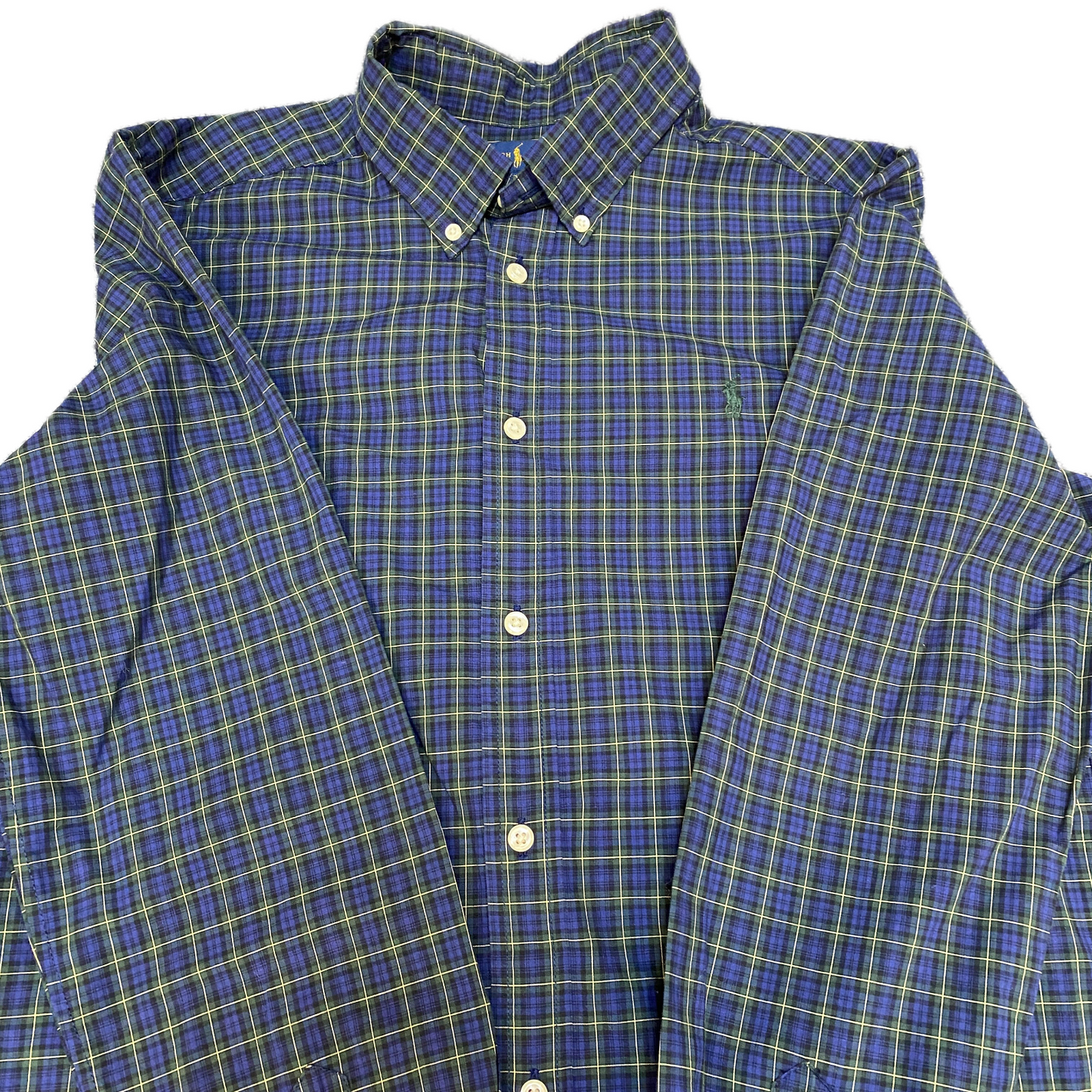 Ralph Lauren Shirt Mens XL Multi Plaid Regular Fit Pony Logo Collar Button Down