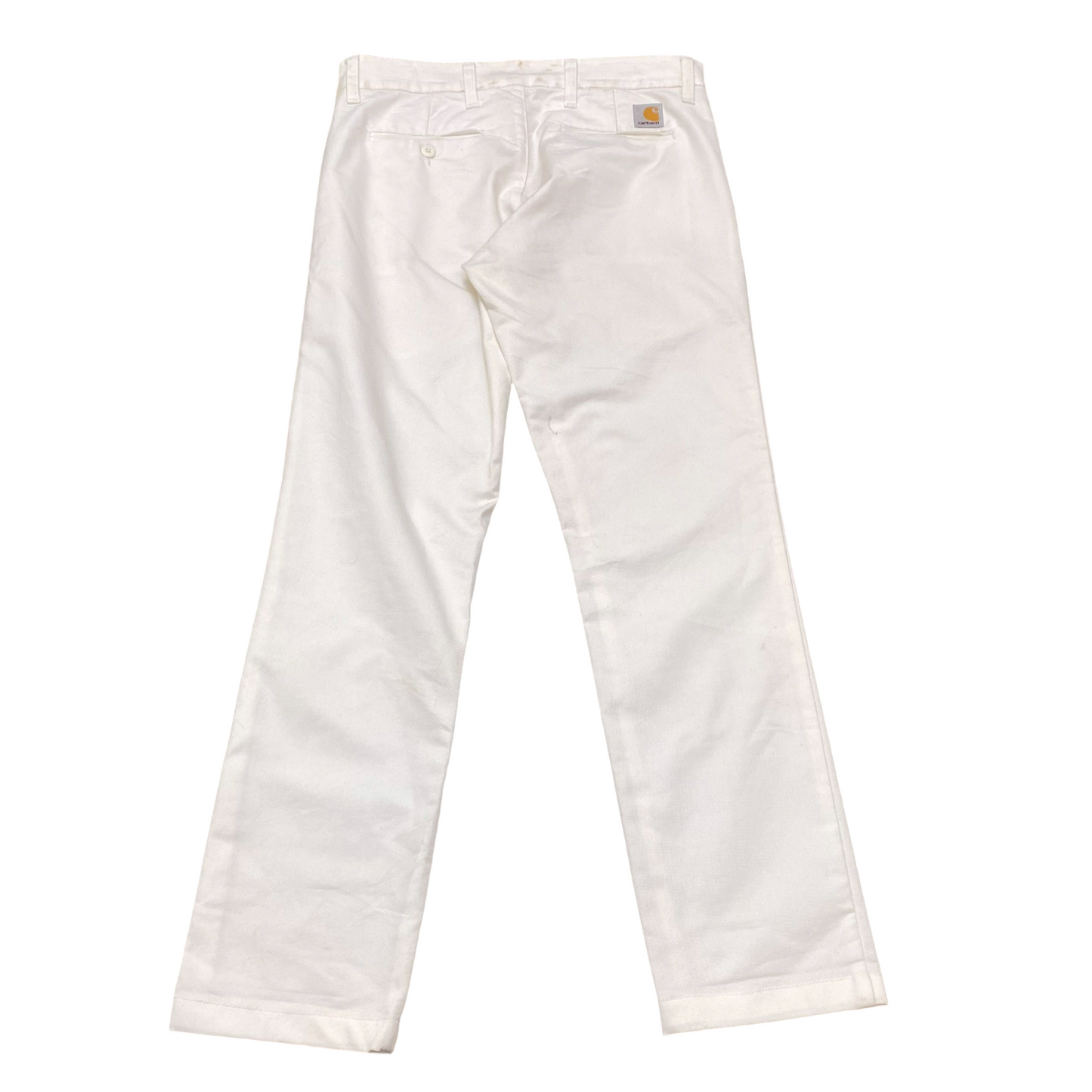 Carhartt Trousers Womens Large White Straight Fit Slash Pockets Workwear Chino