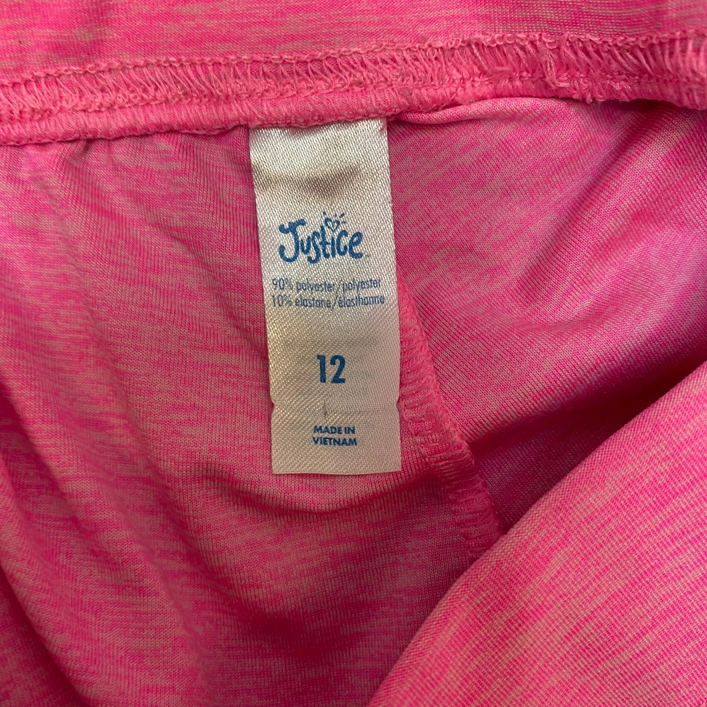 Running Sprinter Shorts Womens 25W Pink Elastic Waist Drawstring Dolphin Hem