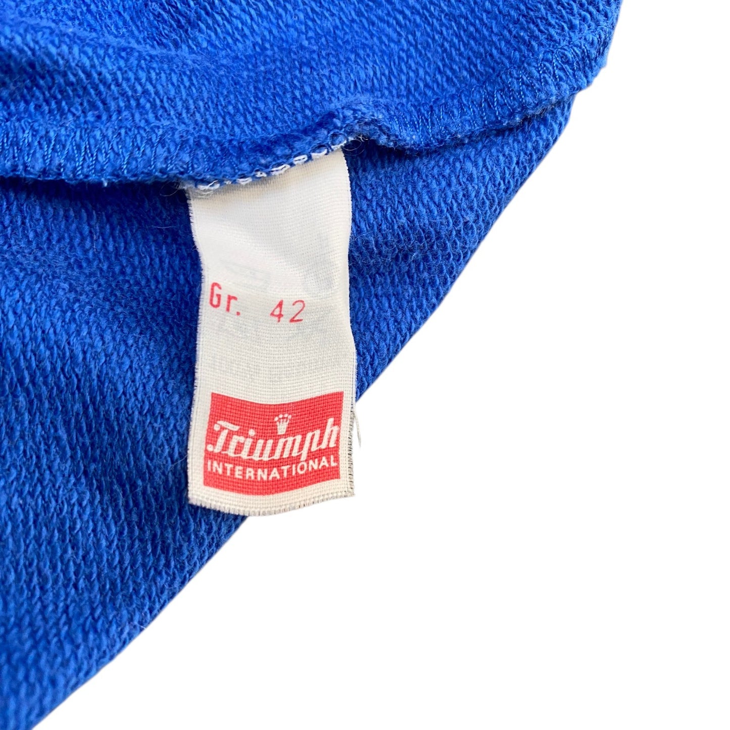 Triumph Jogger Pants Fits as Womens 26" Waist Blue Gym Drawstring Tapered Leg