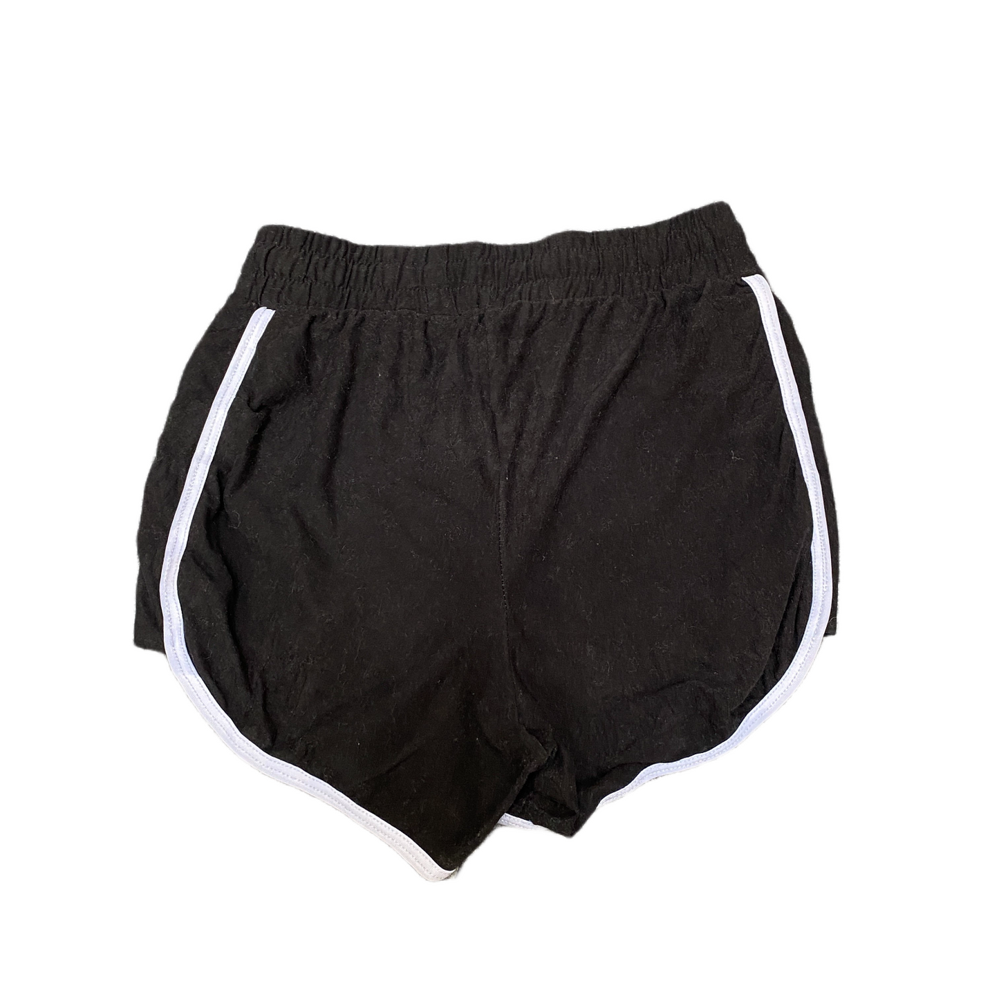 Running Sprinter Shorts Womens L/XL 24" Waist Black Athletic Workout Dolphin Hem