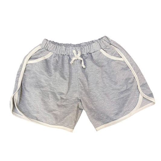 Running Sprinter Shorts Womens Small Grey Athletic Gym Workout Drawstring Waist