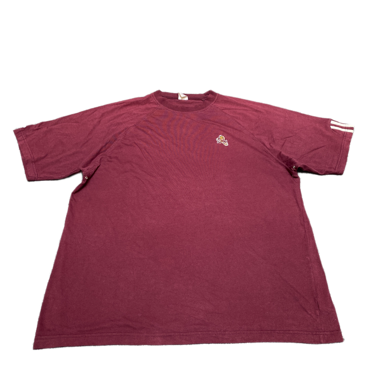 Adidas T-Shirt Mens XL Maroon Regular Fit Short Sleeve Crew Neck Pullover Tee