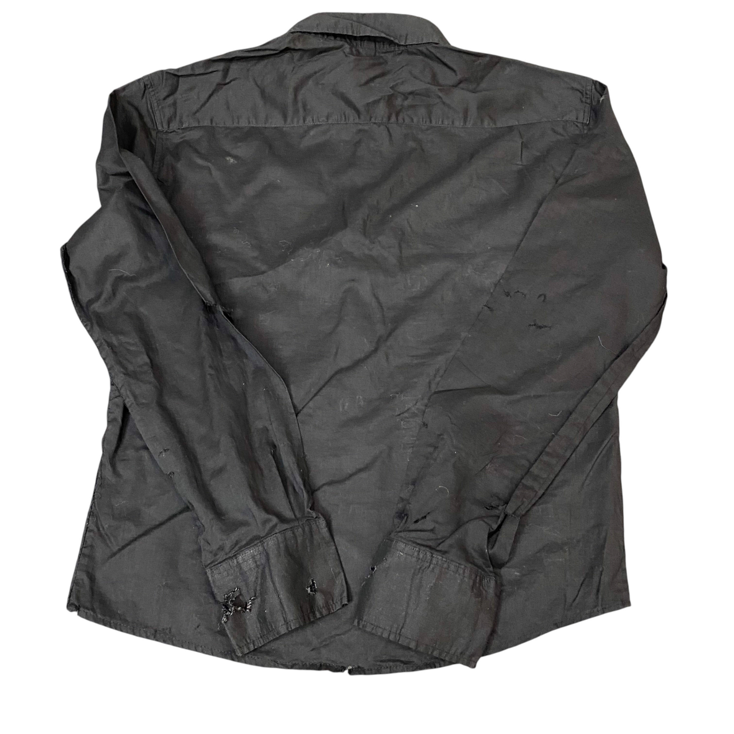 Free Wave Shirt Mens L Black Sequins Regular Fit Long Sleeve Collar Button Down