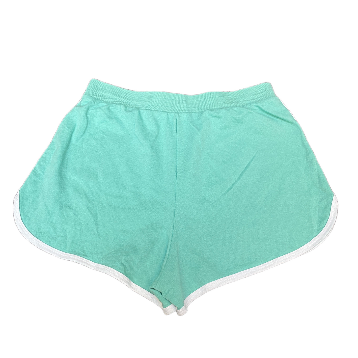 Running Sprinter Shorts Womens M 26" Waist Teal Athletic Workout Gym Dolphin Hem