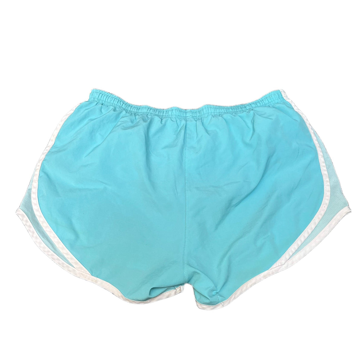 Nike Dri-FIT Tempo Running Shorts Womens Small 28" Waist Teal Blue Dolphin Hem