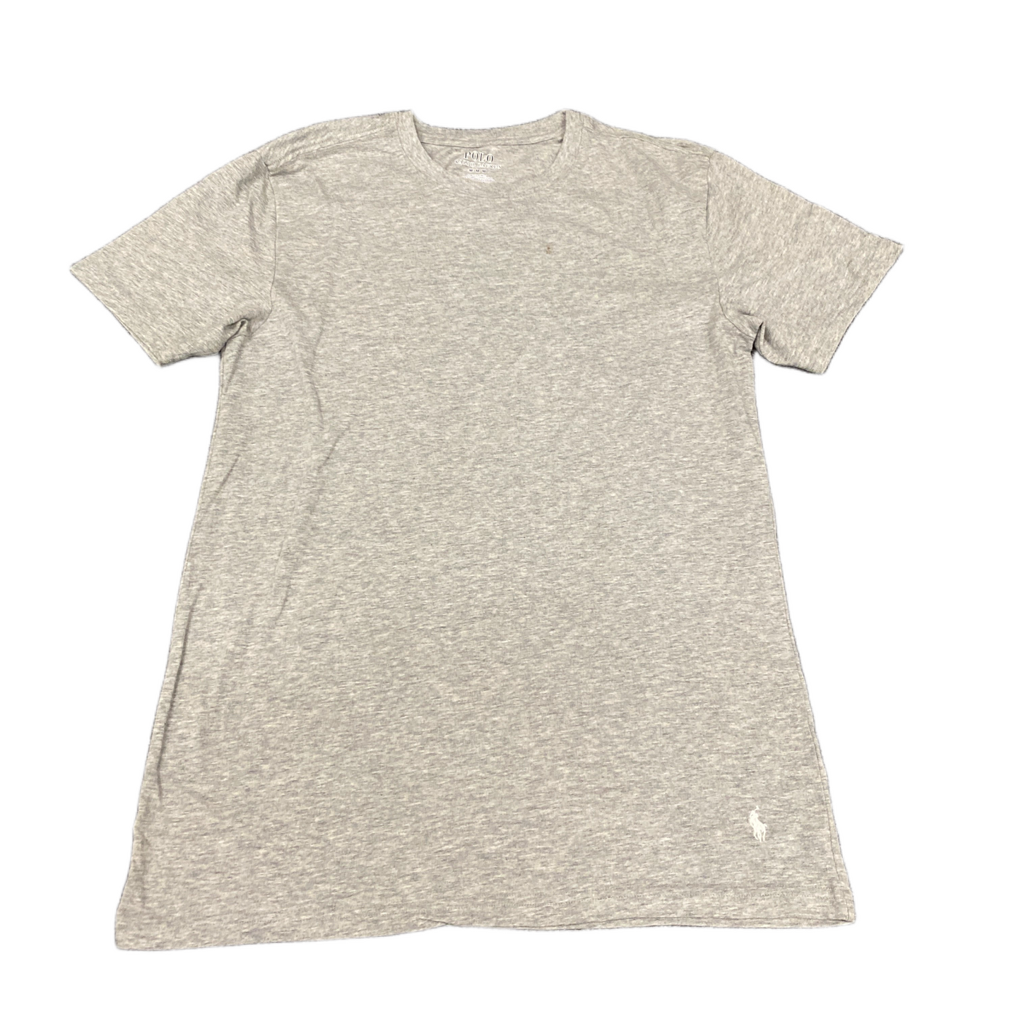 Polo Ralph Lauren T-Shirt  Fits as Boys  XS Grey Stretch Slim Fit Crew Neck