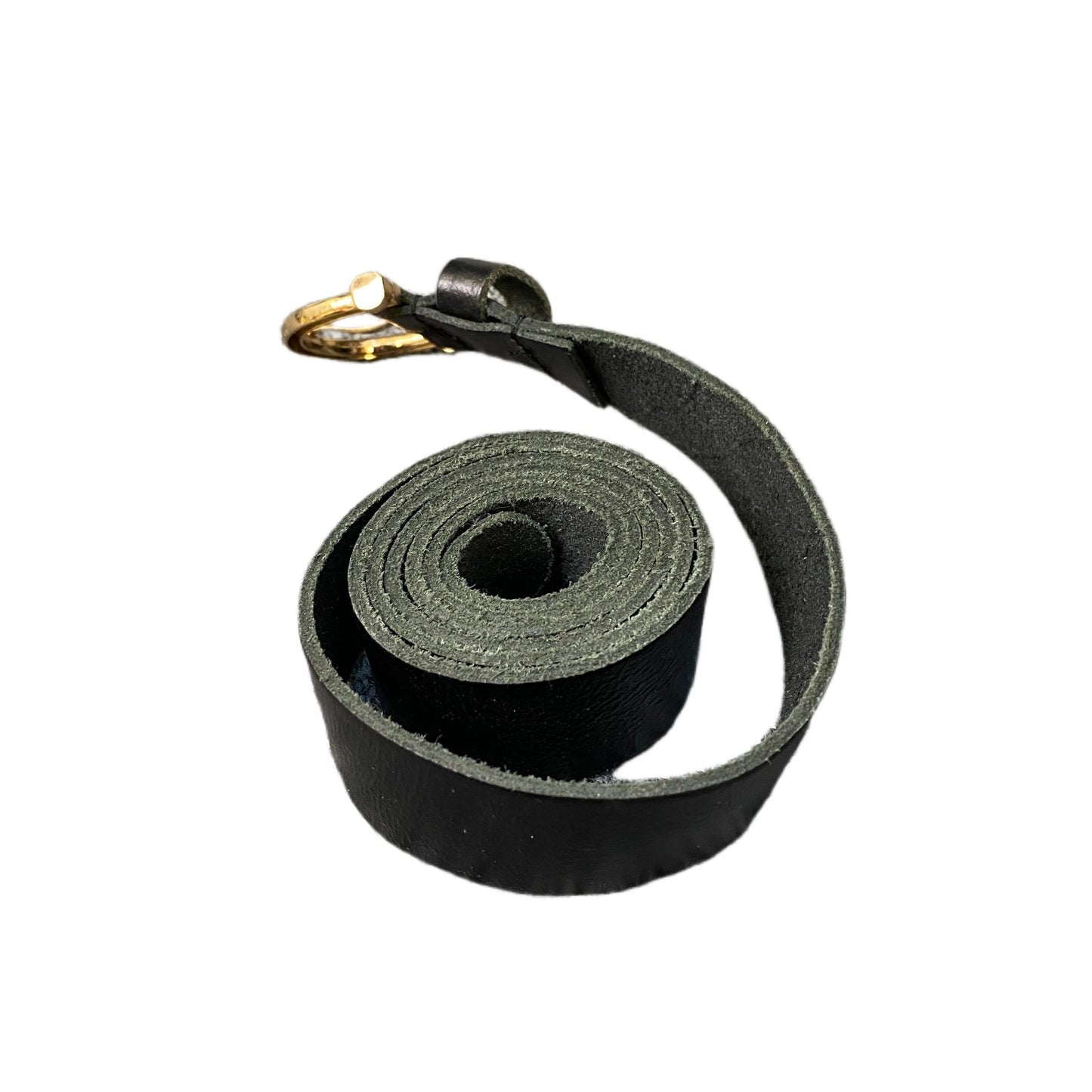 Waist Belt Mens Black Leather Adjustable Classic Silver Pin Buckle 41.5 Inches