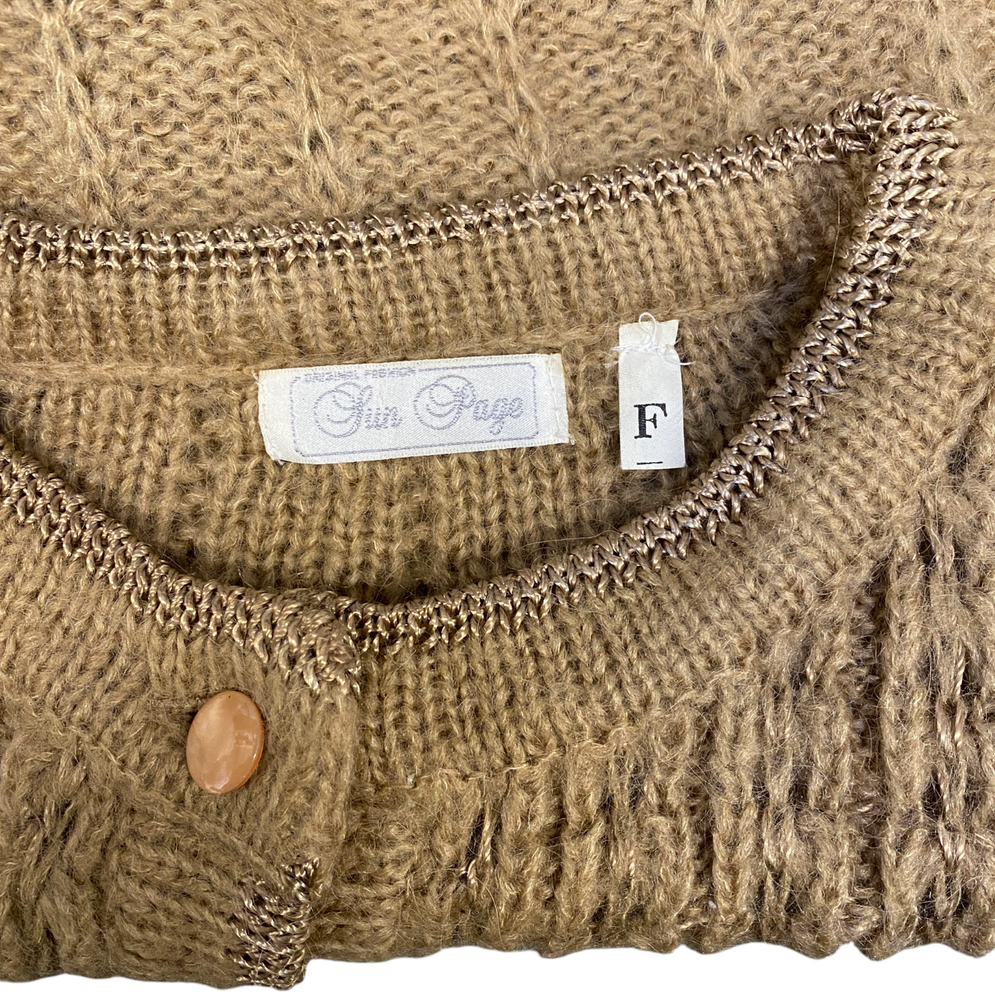 Sun Page Cardigan Jumper Womens Medium Brown Oversize Raglan Sleeve Button Front