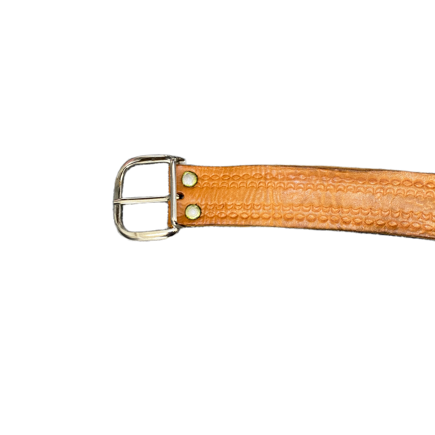 Men's Waist Belt Brown Leather Adjustable Stainless Steel Pin Buckle 47 inches