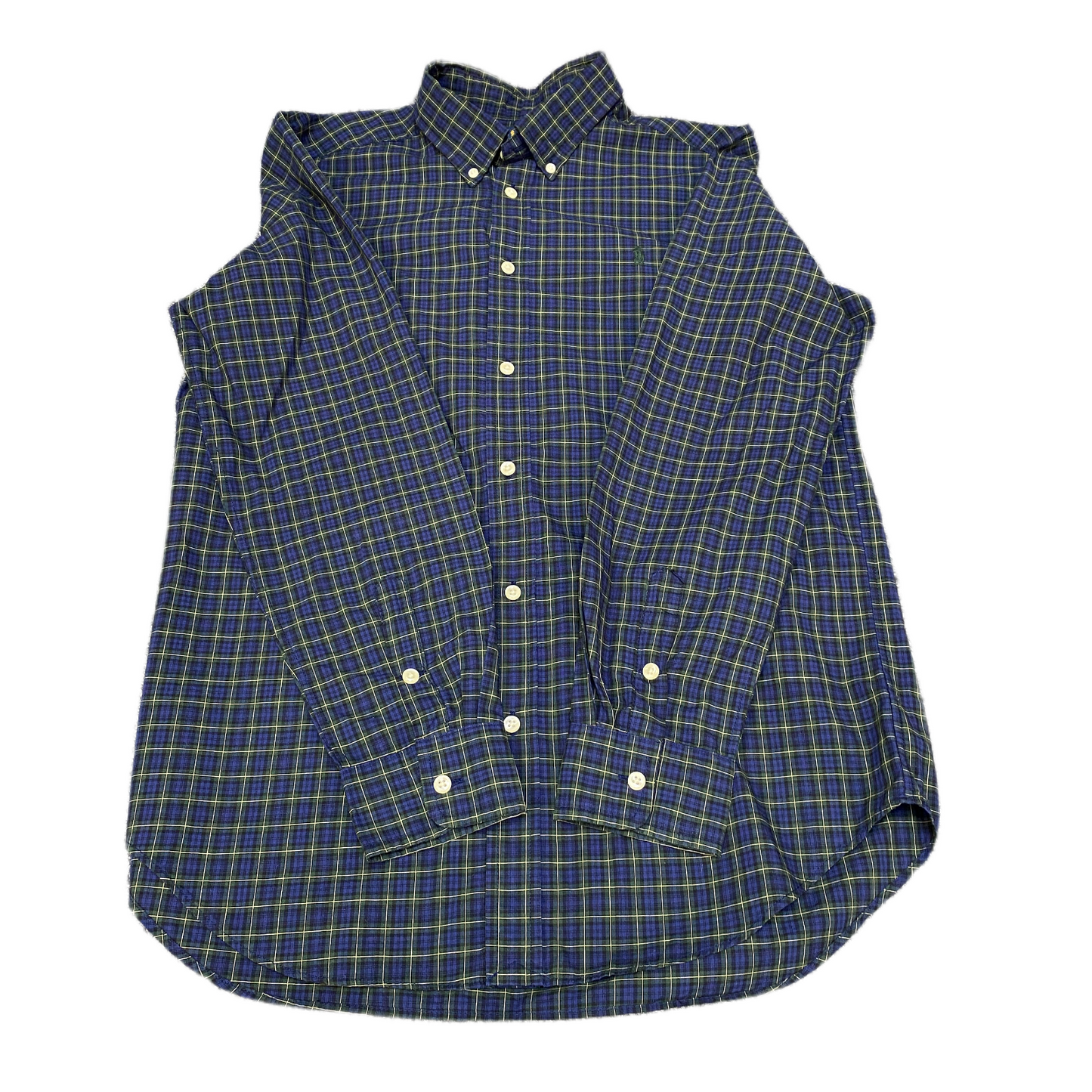 Ralph Lauren Shirt Mens XL Multi Plaid Regular Fit Pony Logo Collar Button Down