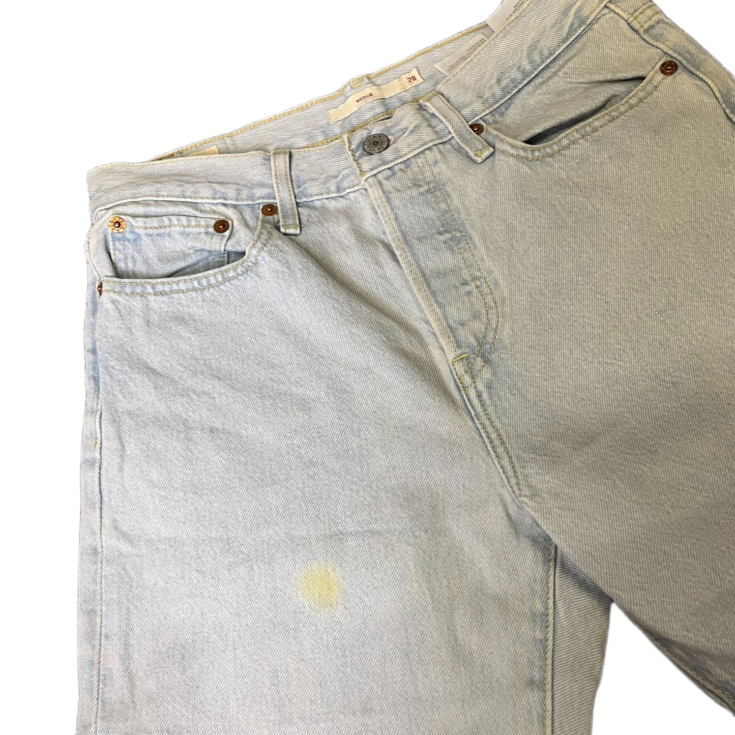 Levi's Premium Wedgie Shorts Fits as Womens M 29" Waist Blue Denim Light Wash