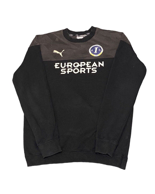 Puma Sweatshirt European Sports Jumper Black Logo Men's M