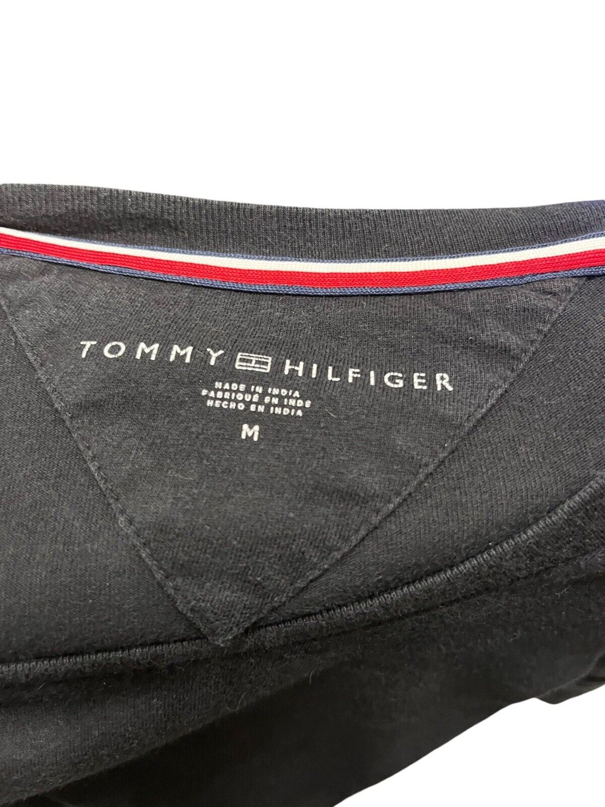 Tommy Hilfiger T-Shirt Black Mens M Chest Logo