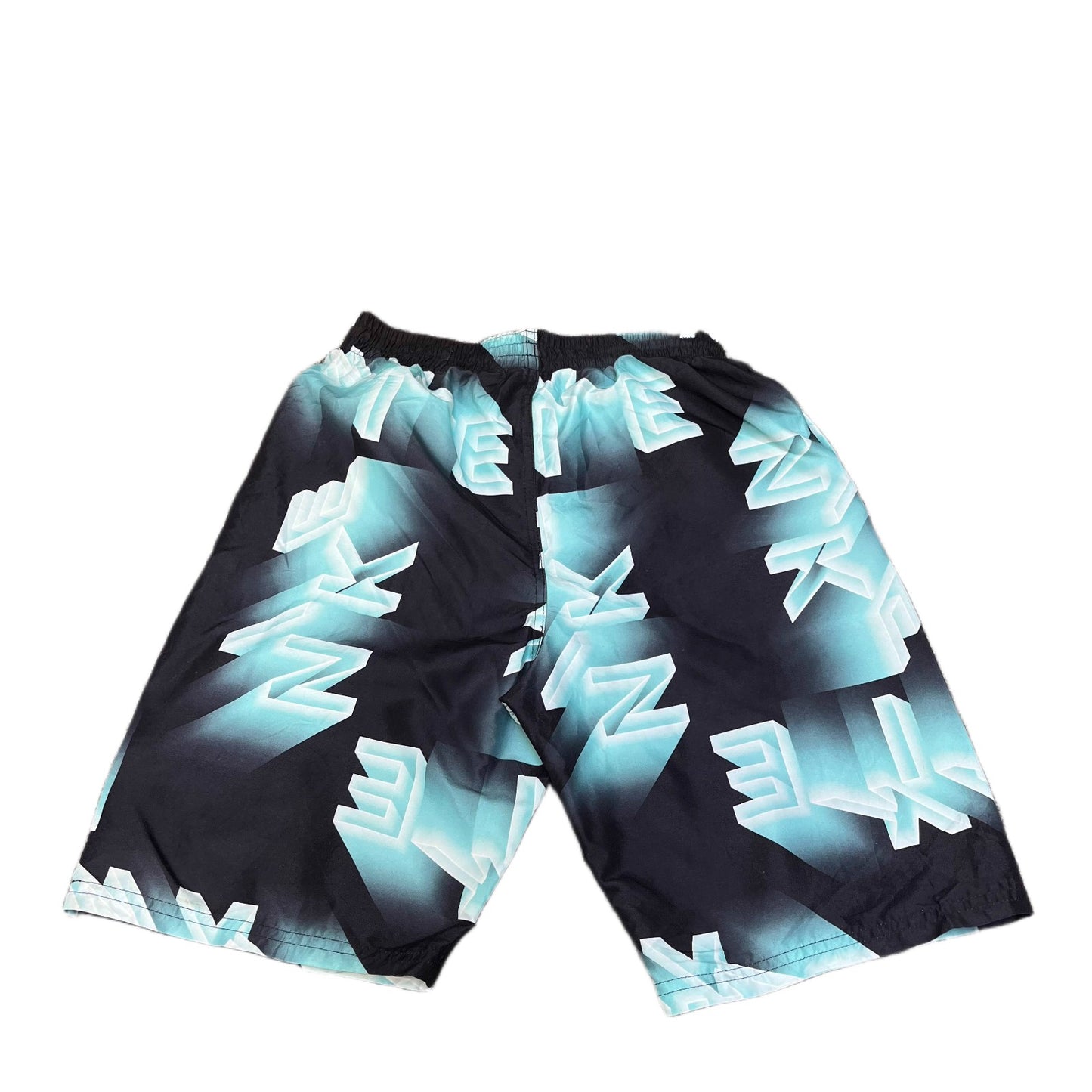 Nike Swim Trunks Board Shorts Fits as Boys XS 24" Waist Black Blue Surf Surfing