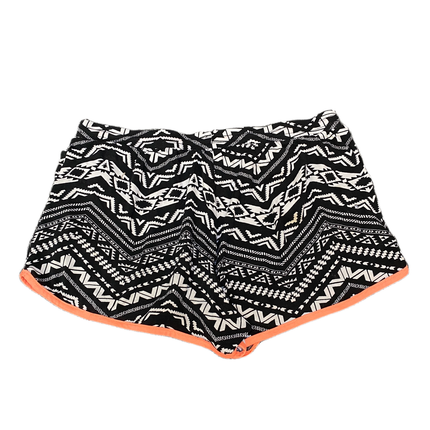 Running Sprinter Shorts Womens XL 36" Waist Black White Patterned Athletic Gym