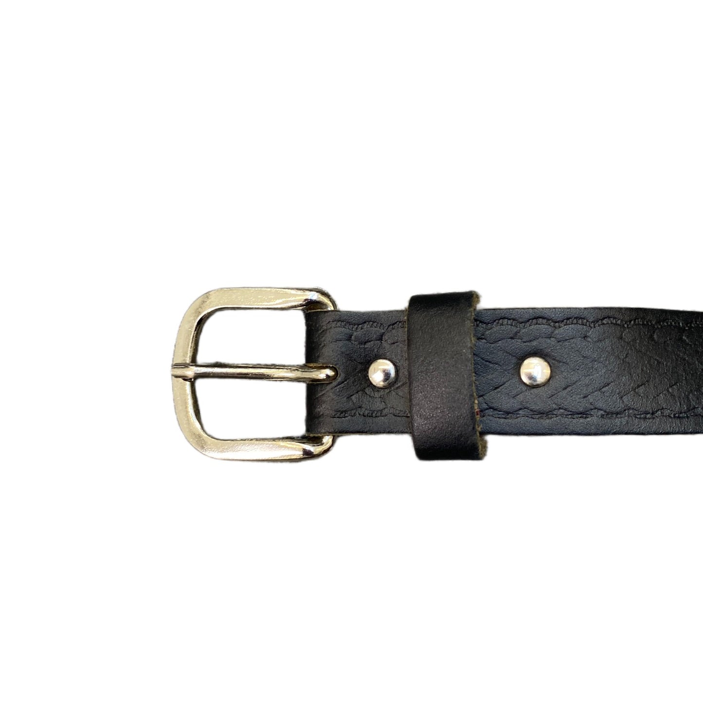 Waist Belt Mens Black Leather Adjustable Classic Silver Pin Buckle 53 Inches