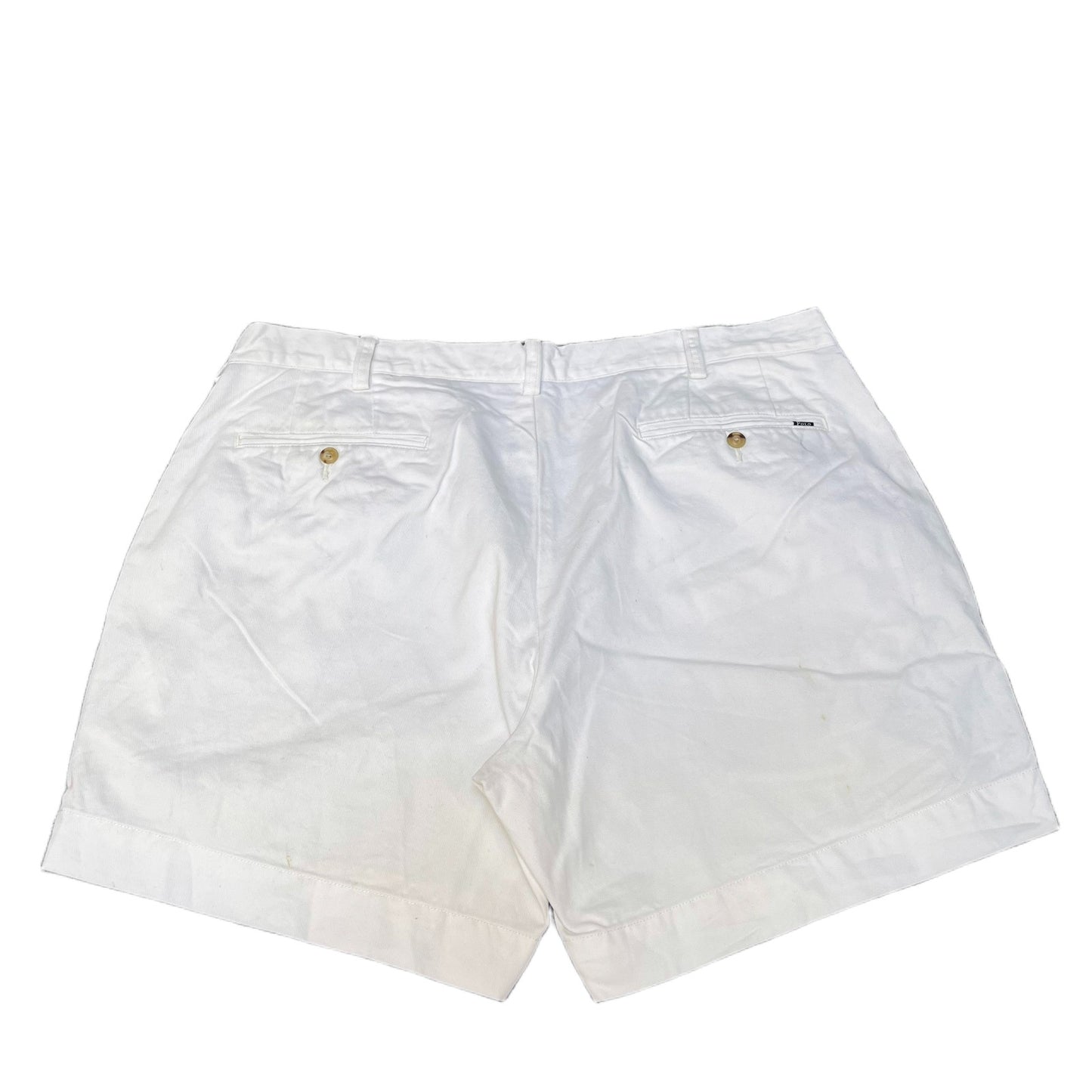 Polo Ralph Lauren Chino Shorts Fits as Mens X-Large 39" Waist White Flat Front
