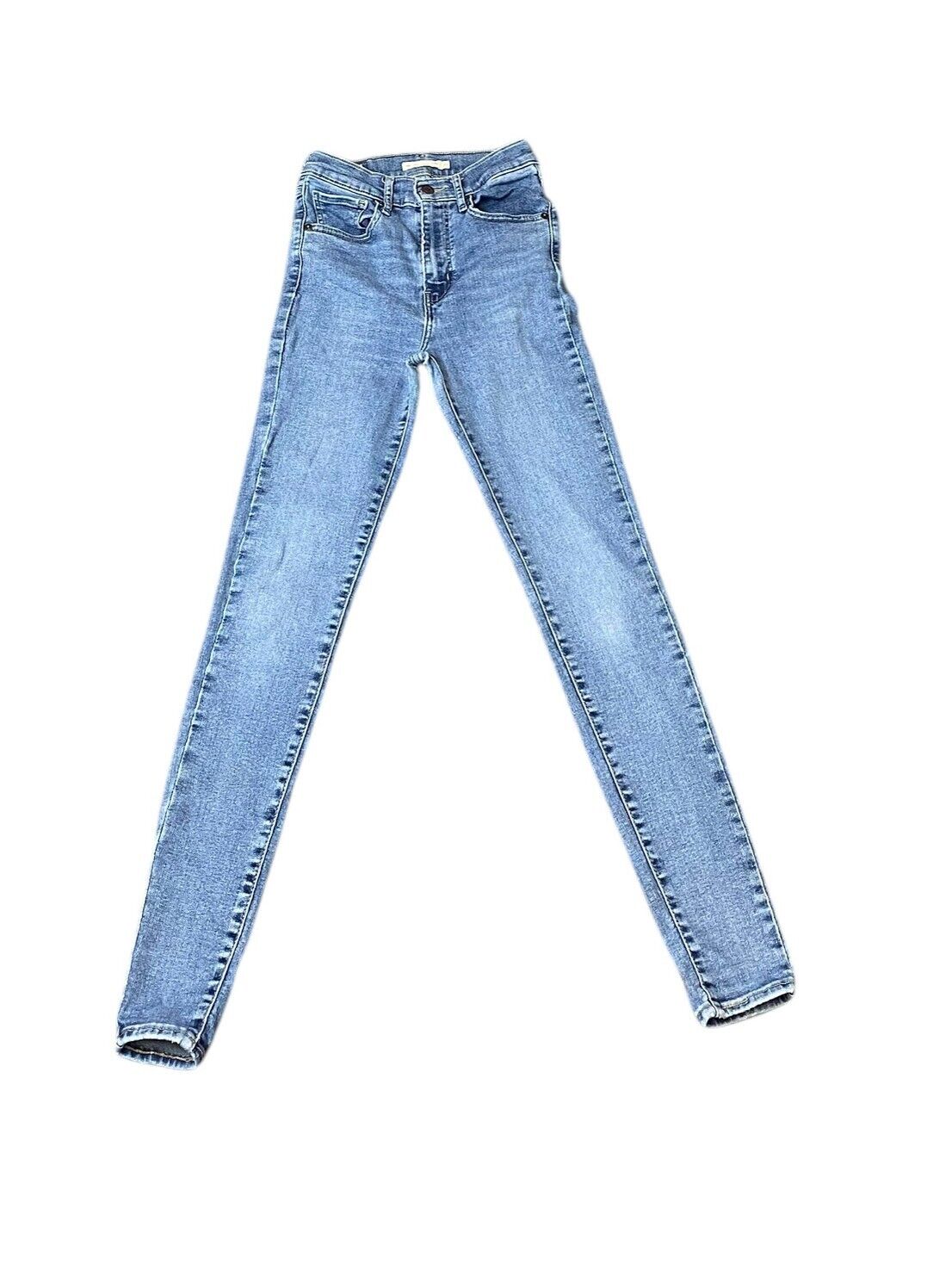 Levi's Jeans Womens 24W 30L Blue Denim Red Tab High Rise Slim Fit Skinny Preppy