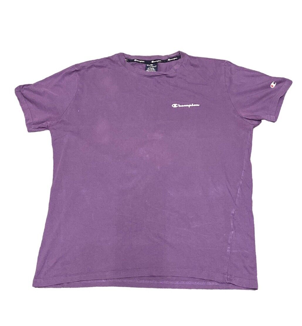 Champion T-Shirt Purple Womens L Front Logo