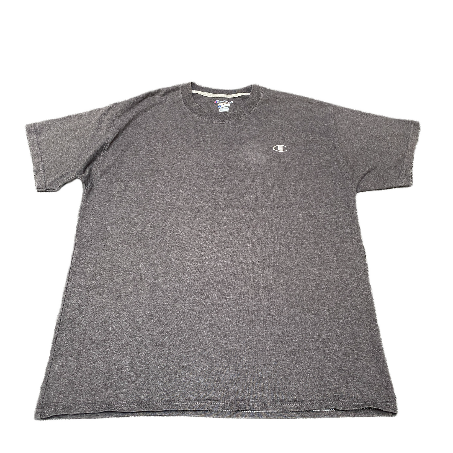Champion Authentic T-Shirt Womens L Grey Heather Short Sleeve Crew Neck Logo Tee