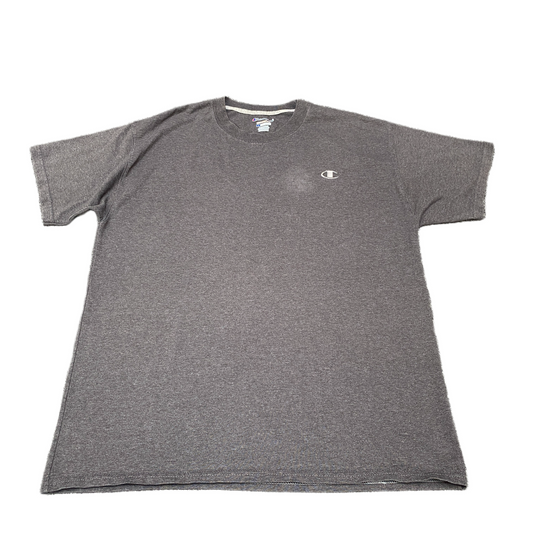 Champion Authentic T-Shirt Womens L Grey Heather Short Sleeve Crew Neck Logo Tee